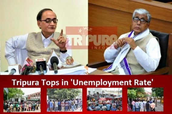 Before TRBT formation, intentional cancellation of August month's TET Exam was a Cruel Joke on 8 lakhs unemployed youths  : Teacher Crisis shown at SC totally Fabricated ! Tripura tops in Unemployment Rate